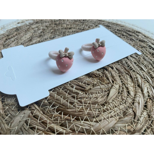 Haarelastiek - strawberry beige
