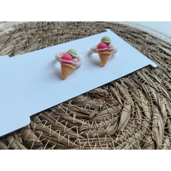 Haarelastiek - icecream rood