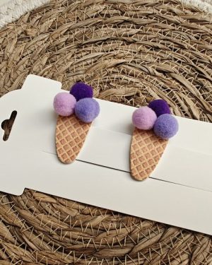 Antislip haarknipje - Icecream paars