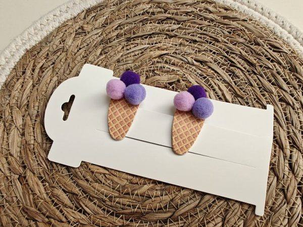 Antislip haarknipje - Icecream paars