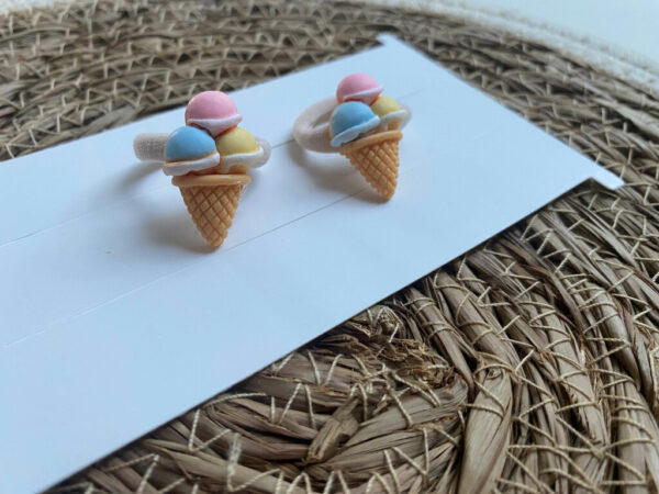 Haarelastiek icecream blauw
