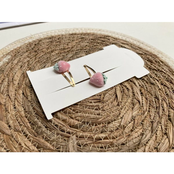 Klikklak haarspeldje - Strawberry