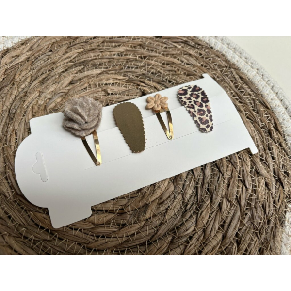 Klik klak haarspeldje - Roos